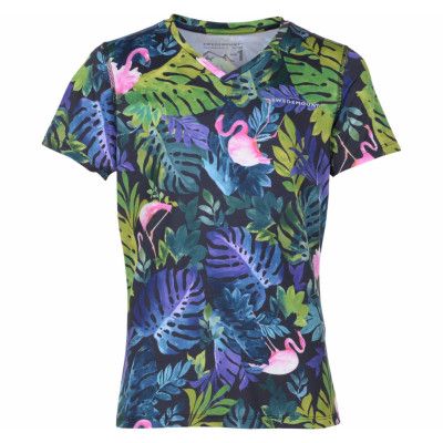 Fusion Tee Jr, Black/Pink, 120,  T-Shirts