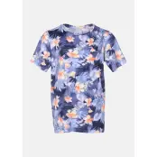 Fusion Tee Jr, Flower Aop/Navy, 110,  T-Shirts