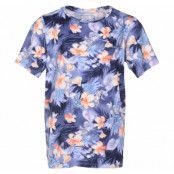 Fusion Tee Jr, Flower Aop/Navy, 140,  T-Shirts
