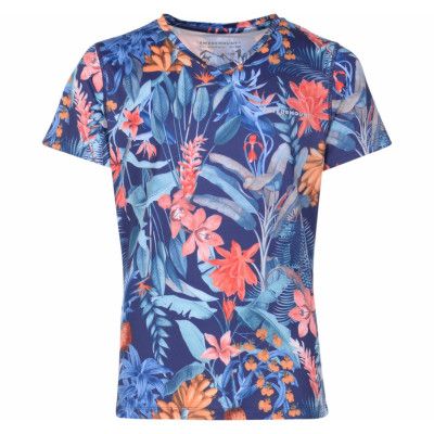 Fusion Tee Jr, Navy/Orange, 110,  T-Shirts