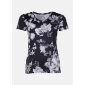 Fusion Tee W, Black/White, 34, Tränings-T-Shirts
