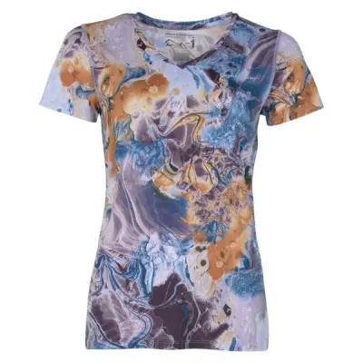 Fusion Tee W, Marble Aop/Multi Colour, 34,  Tränings-T-Shirts