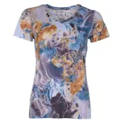 Fusion Tee W, Marble Aop/Multi Colour, 40,  Swedemount