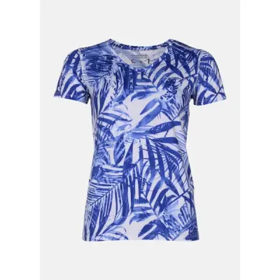 Fusion Tee W, White/Blue, 42,  Swedemount