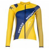 Giro L/S Bike Tee W, Navy/Yellow, 40,  Cykeltröja Lång Ärm