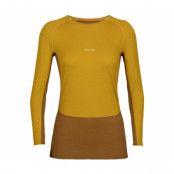 Icebreaker ZoneKnit 200 LS Crew Shirt Women Silent Gold/Clove/Snow/Cb