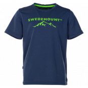 Kungshamn Tee Jr, Navy/Neon Green, 110,  Swedemount