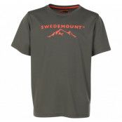 Kungshamn Tee Jr, Olive/Orange, 110,  Swedemount