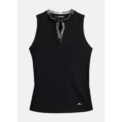 Leya Sleeveless Top, Black, Xl,  Funktionspikéer