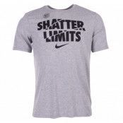 M Nk Dry Tee Df Limits, Dk Grey Heather/Black, L,  T-Shirts