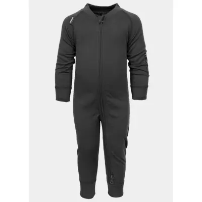 Merino Overall, Black Melange, 74-80,  Ullunderställ