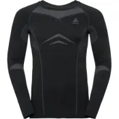 Odlo L/S Fundamentals Performance Warm M Underställ Tröja Black/Odlo Graphite Grey, XL