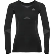 Odlo L/S Fundamentals Performance Warm W Underställ Tröja Black/Odlo Graphite Grey, M