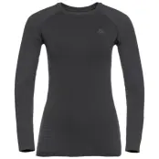 Odlo Performance Warm Eco L/S W Underställ Tröja Black/Graphite Grey, XL