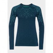 Odlo W Crew Neck L/S Kinship P, Blue Wing Teal Melange, L,  Funktionsunderställ