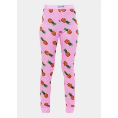 Pants Baselayer Jr, Pink Pineapple Print, 120,  Underställsbyxor