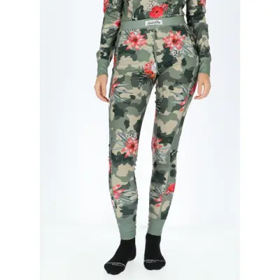 Pants Baselayer W, Camo Flower Aop, 34,  Funktionsunderställ