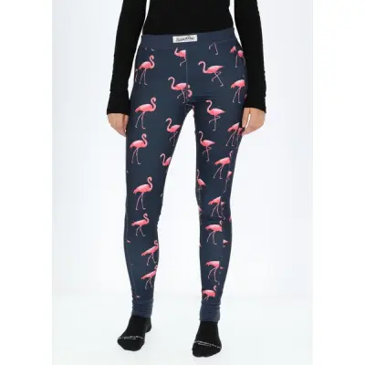 Pants Baselayer W, Navy Flamingo, 44,  Funktionsunderställ
