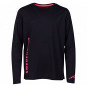 Strömstad L/S Tee Jr, Black/Hot Pink, 110,  T-Shirts