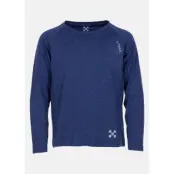 Training L/S Tee Jr, Navy Melange, 150,  X-Trail