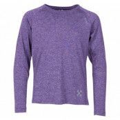 Training L/S Tee Jr, Purple Melange, 120,  Löpar-T-Shirts