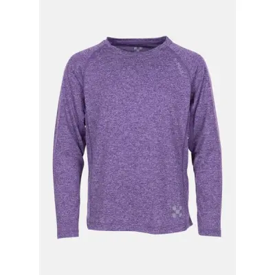 Training L/S Tee Jr, Purple Melange, 130,  Löpar-T-Shirts