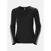 W Lifa Active Stripe Crew, 990 Black, Xl,  Funktionsunderställ