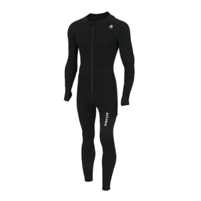 Warmwool Overall, Junior, Jet Black, 140,  Ullunderställ