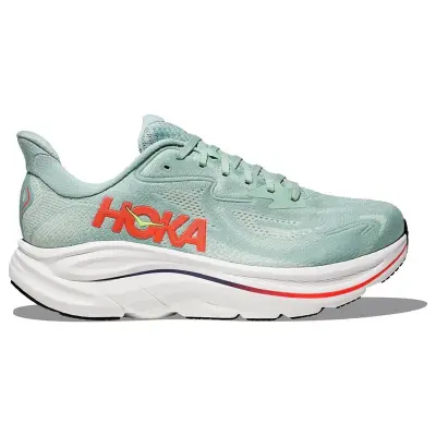Hoka M Clifton 10 Wide Sage/Neon Flame