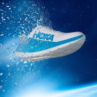 Hoka One One M Carbon X  White/Dresden Blue