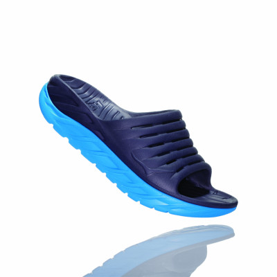 Hoka One One M Ora Recovery Slide 2  Ebony/Dresden Blue