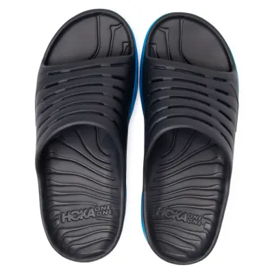 M Ora Recovery Slide, Ebony / Dresden Blue, 42 2/3