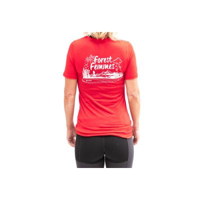 Icebug T-shirt Forest Femmes Women - High Rise Red