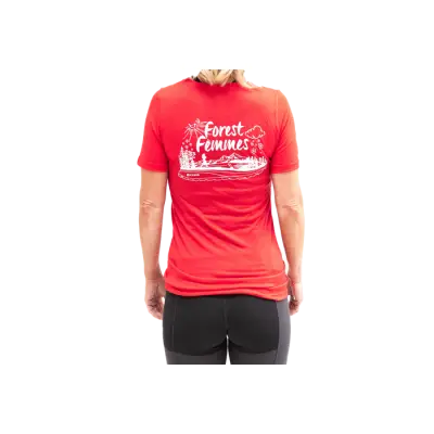 Icebug T-shirt Forest Femmes Women - High Rise Red