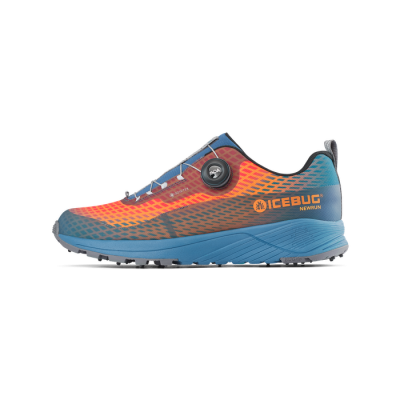 Icebug NewRun Men's BUGrip GTX - MistBlue/FireOrange