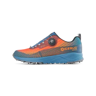 Icebug NewRun Men's BUGrip GTX - MistBlue/FireOrange