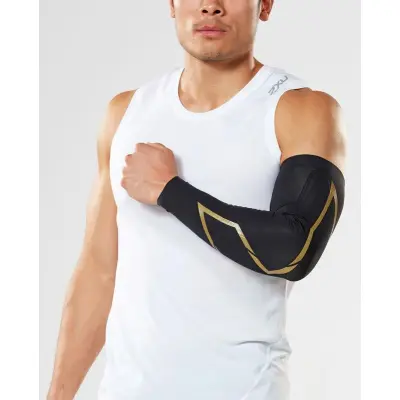 2XU Force Compression Arm Guards Armbågsskydd Black/Gold, XL