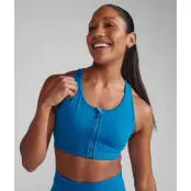 2XU Motion Zip Bra Seaport/White