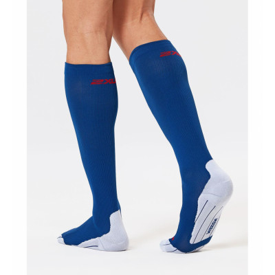 2XU Compression Performance Run Sock M Navy/Red - Utförsäljning
