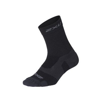 2XU Vectr Light Cushion Crew Sock Black/Titanium