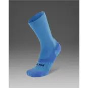 2XU Vectr Light Cushion Crew Socks Azure Blue/Surf