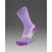 2XU Vectr Light Cushion Crew Socks Grape Fizz/White
