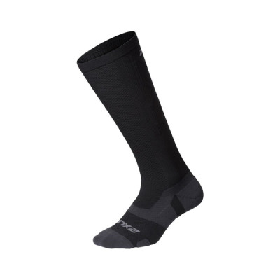2XU Vectr Light Cushion Full Length Socks  Black/Titanium