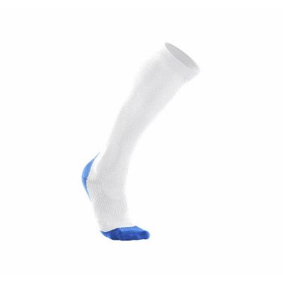 Comp Perform. Run Sock-W, White/Vibrant Blue, Xs,  2xu