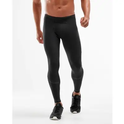2XU Ignition Shield Comp Tights Men Black/Striped Silver Reflectiv