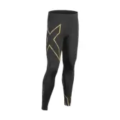 2XU Light Speed Compression Tights Men Black/Gold Reflective