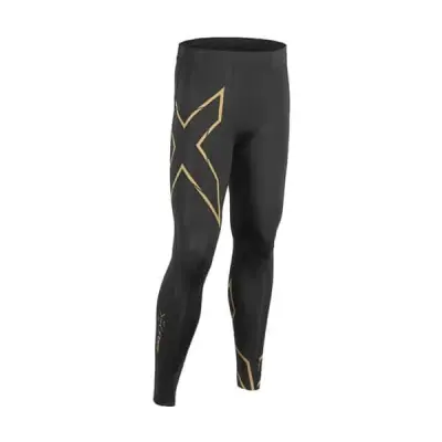 2XU Light Speed Compression Tights Men Black/Gold Reflective