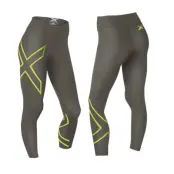 2XU Mid-Rise Compression Tights-W Slate/Lime
