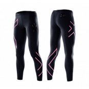 Comp Tights-W, Black/Baby Pink Logo, L,  2xu