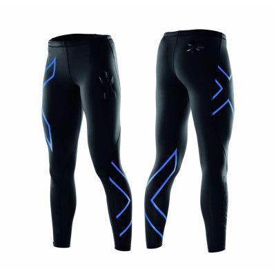 Comp Tights-W, Black/Blue Logo, L,  2xu